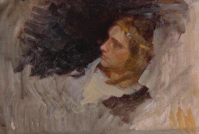 Figurstudie af Hamlet, til The Play Scene, Hamlet, Act III, Scene II af Edwin Austin Abbey