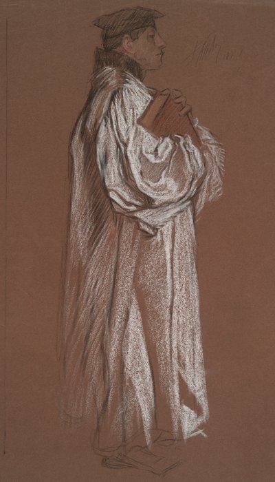 Figur for retssagen mod Catherine af Edwin Austin Abbey