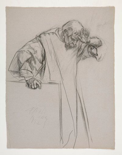 Figurstudier for kong Arthur af Edwin Austin Abbey