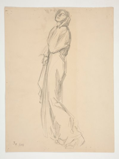 Figurstudie for af Edwin Austin Abbey