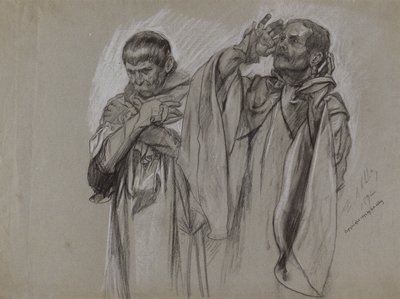 Figurstudie for af Edwin Austin Abbey