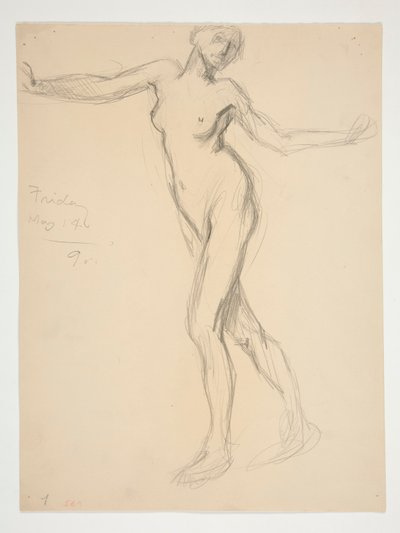 Figurstudie for af Edwin Austin Abbey