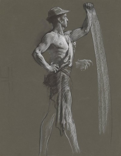 Figurstudie for af Edwin Austin Abbey