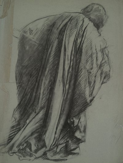 Figurstudie for Galahad i af Edwin Austin Abbey