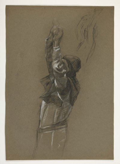 Figurstudie for kong Arthur af Edwin Austin Abbey