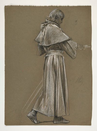 Figurstudie for kong Arthur af Edwin Austin Abbey