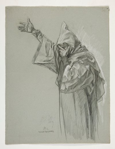 Figurstudie for kong Arthur af Edwin Austin Abbey