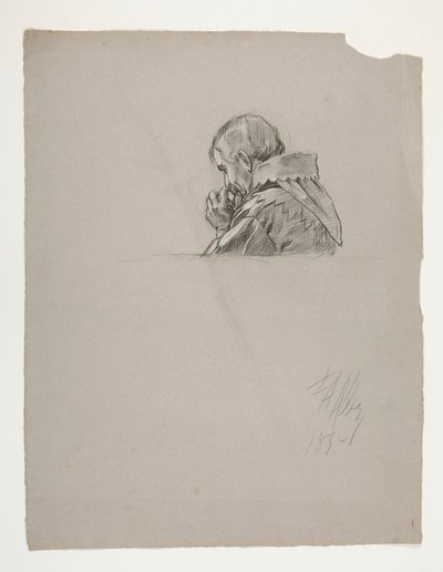 Figurstudie for kong Arthur af Edwin Austin Abbey