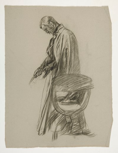 Figurstudie for kong Arthur af Edwin Austin Abbey