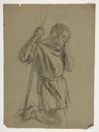 Figurstudie for kong Arthur af Edwin Austin Abbey