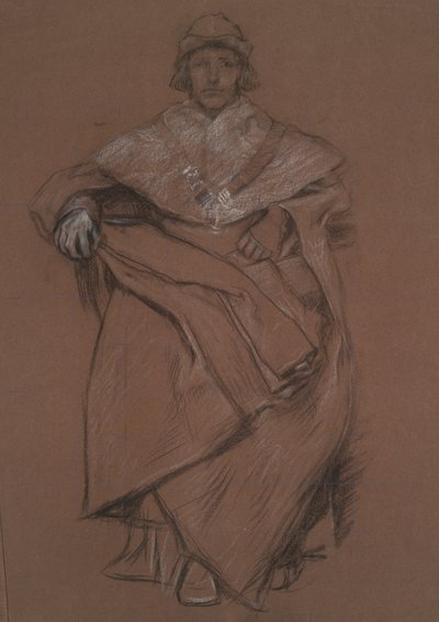 Figurstudie for Den Kongelige Børs af Edwin Austin Abbey