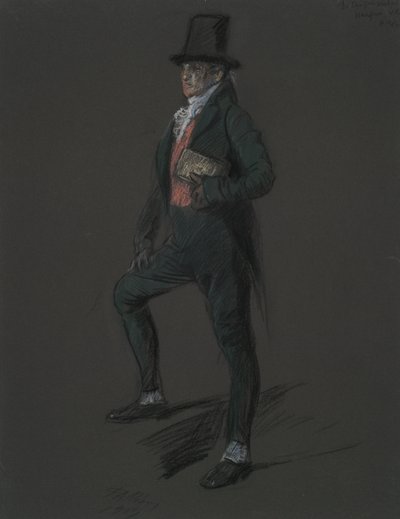 Figurstudie for figur af Dr. Casper Wistal i af Edwin Austin Abbey