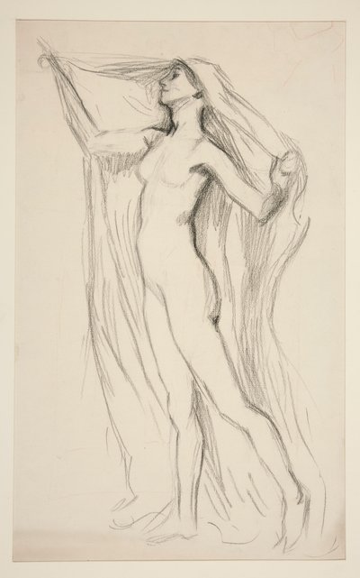 Figurstudie til vægmaleri i State Capitol-bygningen i Harrisburg, Pennsylvania, 1902-1911 (fuldført af John Singer Sargent) af Edwin Austin Abbey