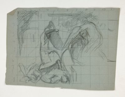 Figurstudie for de syv dødssynder, fra The Quest of the Holy Grail (en serie på femten malerier til Boston Public Library, færdiggjort i 1901) af Edwin Austin Abbey