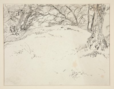 Skovscene af Edwin Austin Abbey