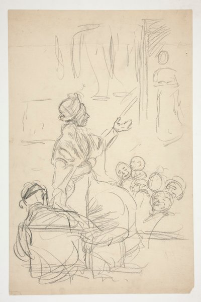 Gruppe af figurer - (uidentificeret illustration) ( af Edwin Austin Abbey