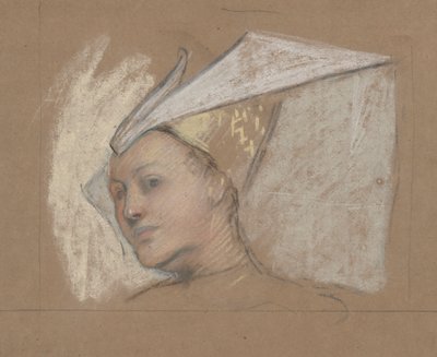 Head of Lady Anne, fra Richard III af Edwin Austin Abbey