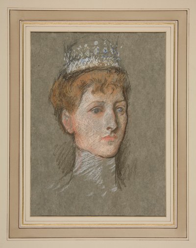 Leder af prinsessen af Wales (dronning Mary) af Edwin Austin Abbey
