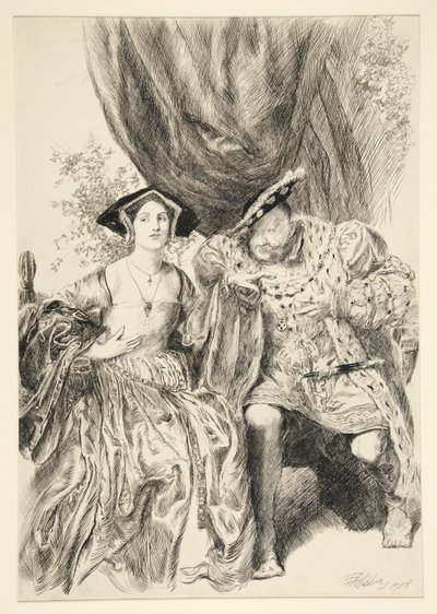 Henry og Anne Boleyn. Kong Henrik: af Edwin Austin Abbey