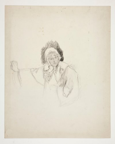 Isabella ved Nonneklostret (studie for .1103), Akt I, Scene V, Mål for Mål af Edwin Austin Abbey