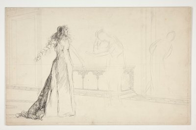 Juliet in hall, fra Romeo og Julie af Edwin Austin Abbey