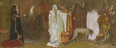 Kong Lear, Akt I, Scene I, Cordelias farvel, 1898 af Edwin Austin Abbey