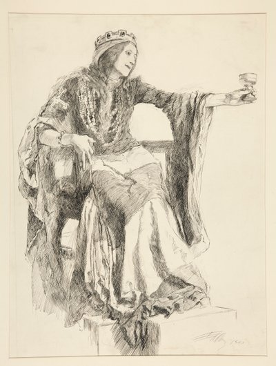 Lady Macbeth, akt III. scene iv, Macbeth af Edwin Austin Abbey