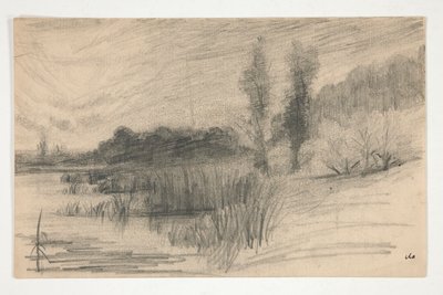 Landskab ved vand af Edwin Austin Abbey