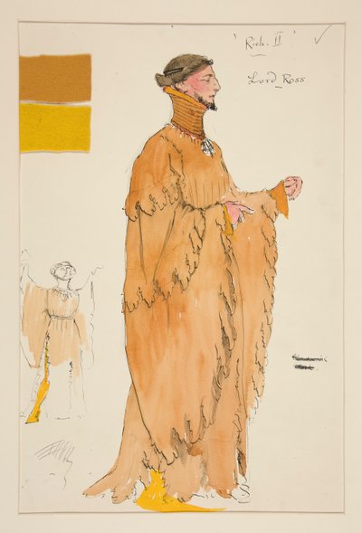 Lord Ross, kostumeskitse til Henry Irving af Edwin Austin Abbey