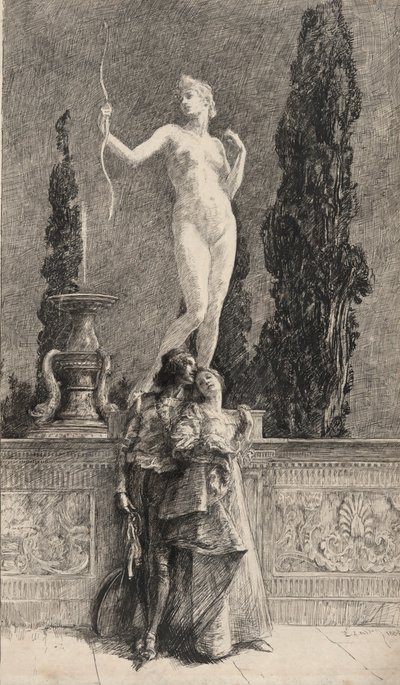 Lorenzo og Jessica: af Edwin Austin Abbey