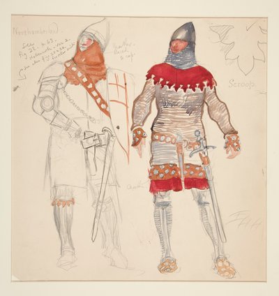 Northumberland Men, kostumeskitse til Henry Irving af Edwin Austin Abbey