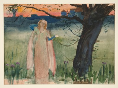 Ophelia ved bækken - IV. akt, scene VII, Hamlet af Edwin Austin Abbey