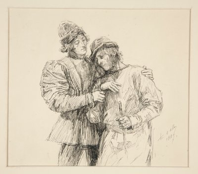 Orlando og Adam, illustration til akt II, Scene iv, As You Like It af Edwin Austin Abbey