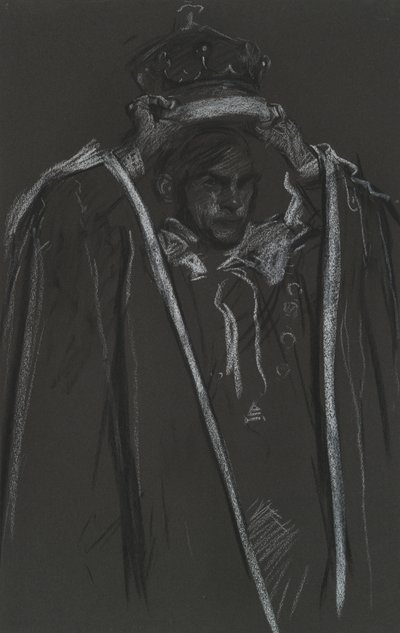 Peer placere kroningsmace for af Edwin Austin Abbey