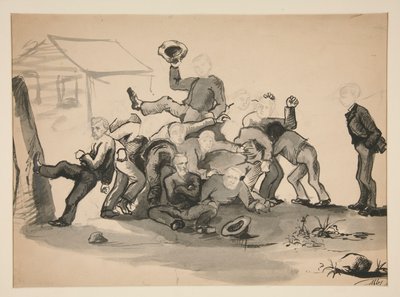 Bunke af mænd: karikatur af af Edwin Austin Abbey