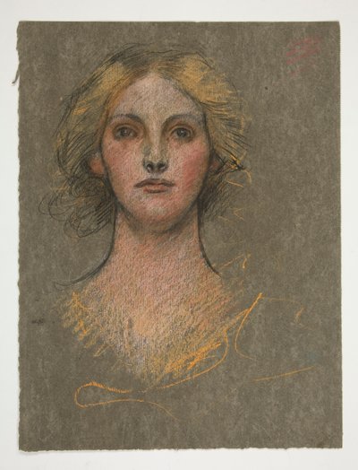 Portræt af en ung kvinde af Edwin Austin Abbey
