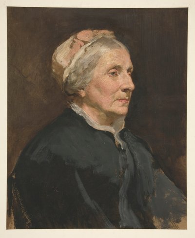 Portræt af en ældre kvinde (uidentificeret sitter) af Edwin Austin Abbey