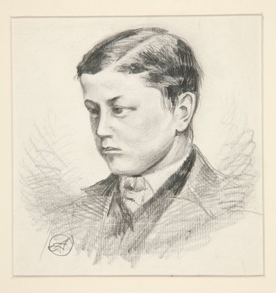 Portræt af en uidentificeret ung dreng af Edwin Austin Abbey