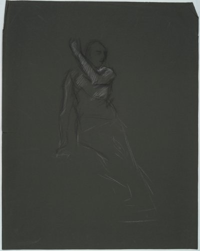 Muligt figurstudie for af Edwin Austin Abbey