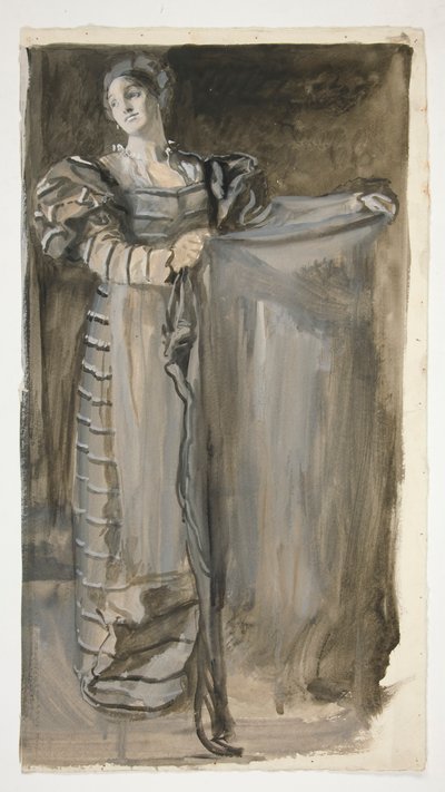 Forundersøgelse til Othello (?) af Edwin Austin Abbey