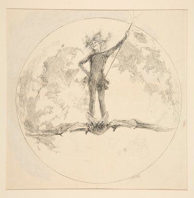 Puck, illustration til 2. akt, Scene II, En skærsommernat af Edwin Austin Abbey