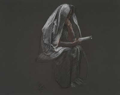Siddende figur for af Edwin Austin Abbey