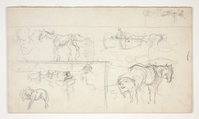 Ark med skitser af Edwin Austin Abbey