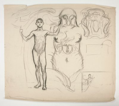 Ark med skitser af Edwin Austin Abbey