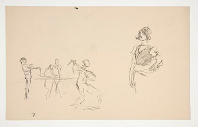 Ark med skitser af Edwin Austin Abbey