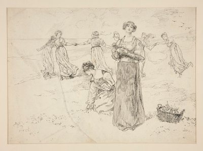 Skitse til af Edwin Austin Abbey