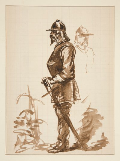 Skitse til af Edwin Austin Abbey