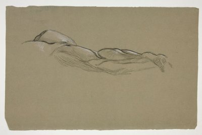 Skitse af en mand af Edwin Austin Abbey