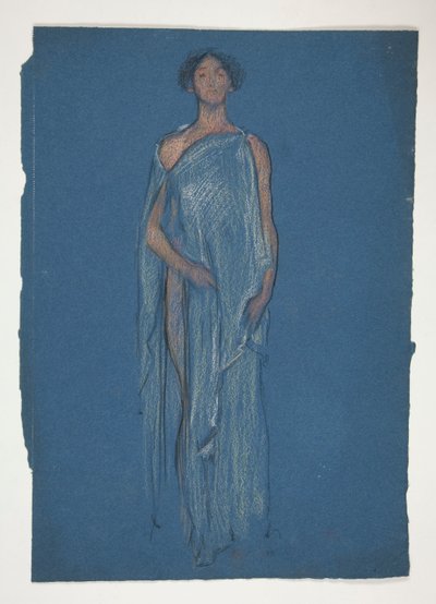 Skitse af en kvinde - kostumestudie til et teaterstykke? af Edwin Austin Abbey