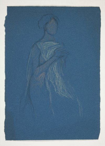 Skitse af en kvinde - kostumestudie til et teaterstykke? af Edwin Austin Abbey